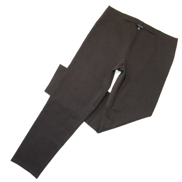 NWT Eileen Fisher Slim Pant in Peat Heavyweight Rayon Knit Ponte Pull-on 1X
